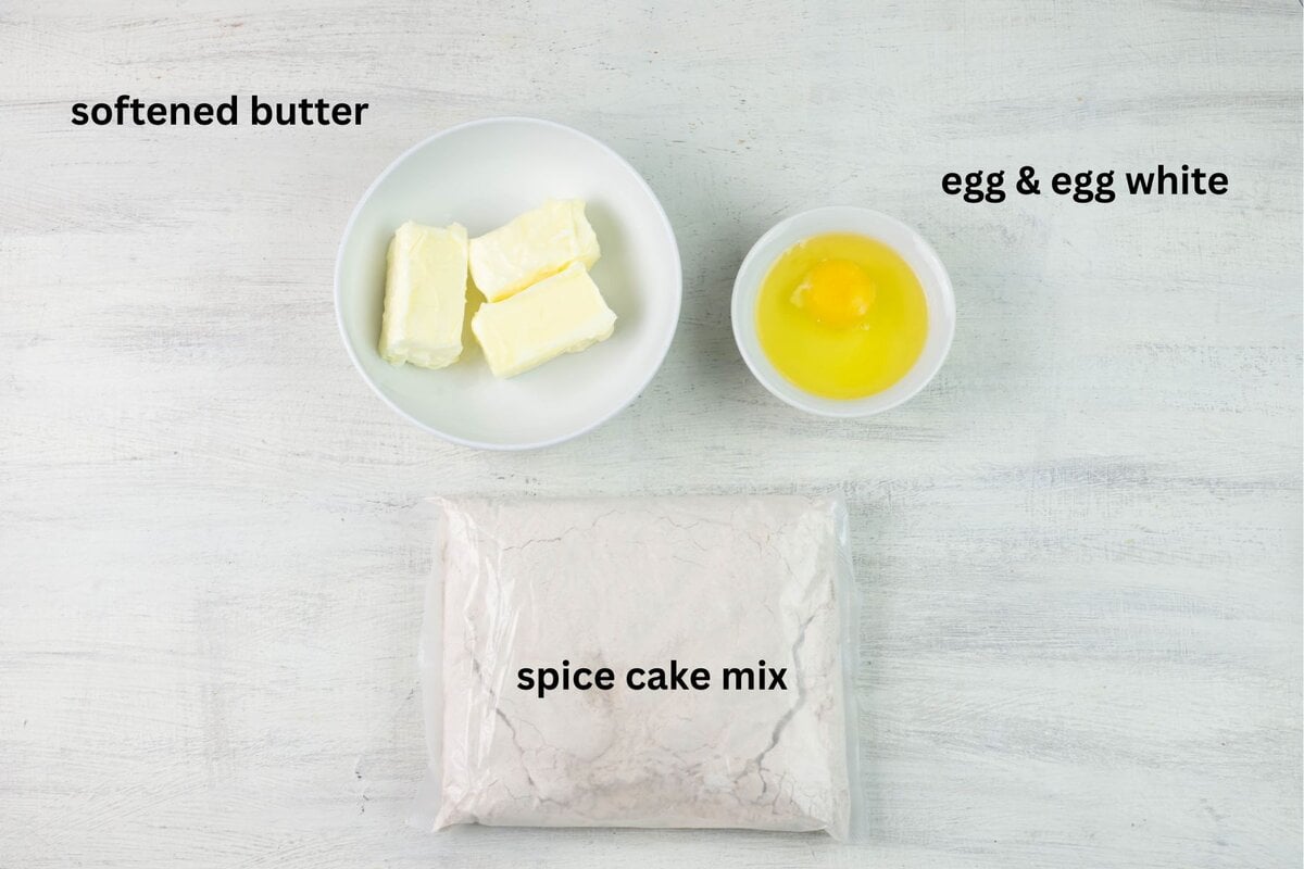 Spice Cookie ingredients.