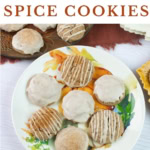 Spice Cake Mix Cookies on a fall plate.