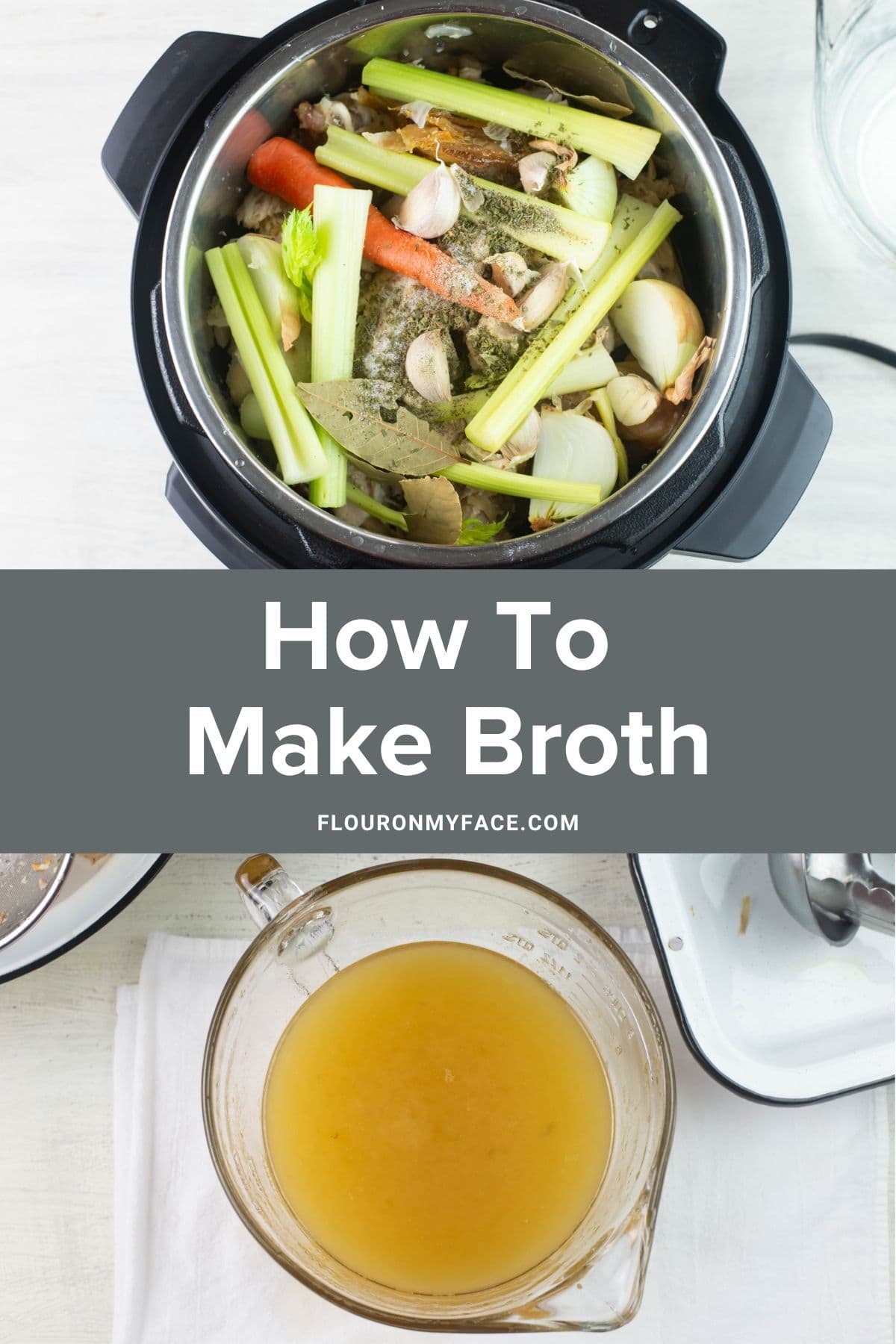 Vertical image turkey broth.